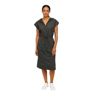 Unaya Parachute Dress Lagenlook Gorpcore Hooded‎ Nylon MIDI Drawstring Size XS